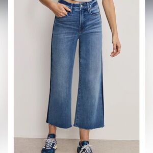 Good American Good Waist Palazzo Cropped Jeans